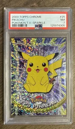2000 Pokemon Chrome Sparkle-Chrome #25 - Pop 6 - PSA 7 - Image 2