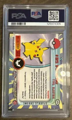 2000 Pokemon Chrome Sparkle-Chrome #25 - Pop 6 - PSA 7 - Image 4