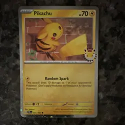 Pokemon Pikachu SVP Promos 051/162 Promo Stamped Cosmo Holo 70 HP Random Spark - Image 1