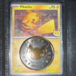Pokemon Pikachu SVP Promos 051/162 Promo Stamped Cosmo Holo 70 HP Random Spark - Image 3