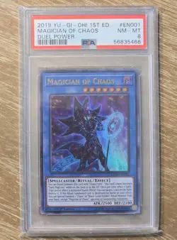 PSA 8 MAGICIAN OF CHAOS ULTRA RARE DUPO-EN001 YUGIOH - Image 1