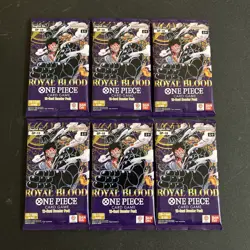 One Piece Tcg OP-10 Royal Blood Booster Pack Lot Of 6 ENGLISH Direct From Bandai - Image 1