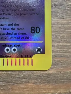 Alakazam 1/165 Expedition Reverse Holo Rare Pokemon Card 2002. LP+ - Image 5