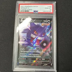 Pokemon TCG Gengar v Fusion Strike Holo Ultra Rare Card 156/264 PSA 10 - Image 2