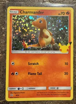 Pokemon Charmander 9/25 HOLO 25th Anniversary Mcdonalds Promo 2021 Card - Image 1