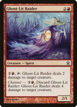 MTG Magic the Gathering Ghost-Lit Raider (99/170) Saviors of Kamigawa MP - Image 1
