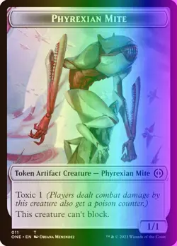 MTG Token - Phyrexian Mite // Samurai (11/534) Phyrexia All Will Be One LP FOIL - Image 1