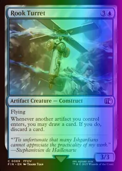 MTG Magic the Gathering Rook Turret (69/764) Final Fantasy LP FOIL - Image 1
