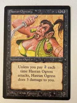 Magic the Gathering MTG Arabian Nights Hasran Ogress Light LP (Beta Bob) - Image 1