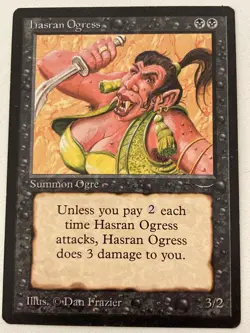 Magic the Gathering MTG Arabian Nights Hasran Ogress Light MP (Beta Bob) - Image 1
