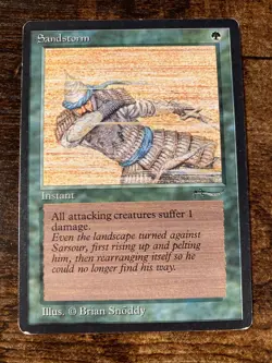 Magic the Gathering MTG Arabian Nights Sandstorm MP (Beta Bob) - Image 1
