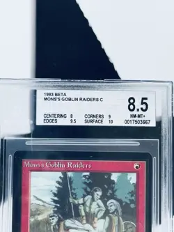 1993 Magic The Gathering TCG Beta Mons's Goblin Raiders C BGS 8.5 - Image 2