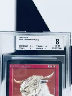 1993 Magic The Gathering TCG Beta Hurloon Minotaur C BGS 8 - Image 2