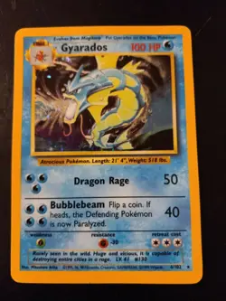 Gyarados - Base Set - 6/102 - Holo-foil - Rare - Pokemon Card - Lightly Played - Image 1