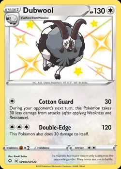 Pokemon Dubwool (SV104/122) SWSH - Shiny Vault NM HOLO - Image 1