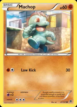 Pokemon Machop (47/115) Plasma Blast LP REVERSE HOLO - Image 1