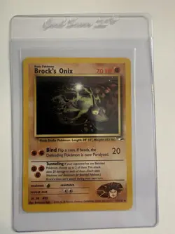Pokemon Brock's Onix 21/132 Gym Heroes Rare Unlimited 70 HP English 2000 WOTC - Image 1