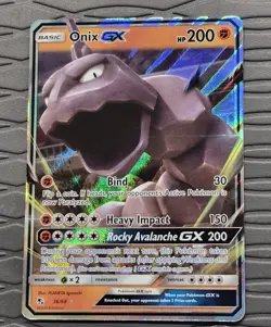 Onix GX 36/68 Hidden Fates Holo Ultra Rare Pokemon Card NM - Image 1