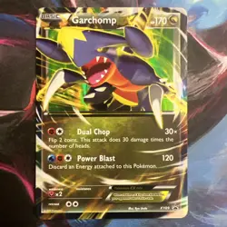 Pokemon Garchomp-EX TCG Black Star Promos XY09 Holo LP - Image 1