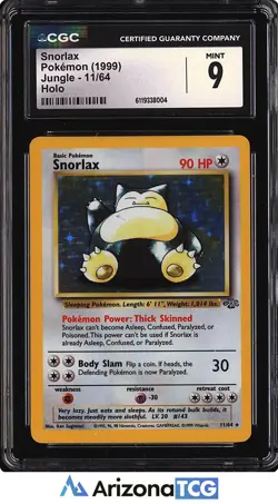 Pokemon 1999 Snorlax 11/64 Holo Jungle CGC 9 - Image 1