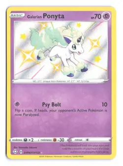 Galarian Ponyta SV047/SV122 Shining Fates Shiny Vault NM Shiny Holo Pokemon B - Image 1