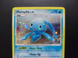 Pokemon - Manaphy 8/100 Rare Holo Diamond & Pearl Majestic Dawn - 2 Swirls - Image 2