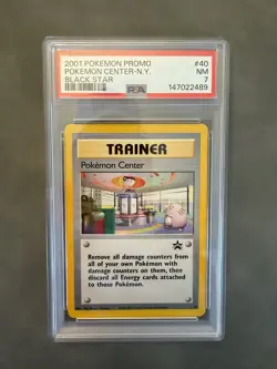 2001 POKEMON CENTER PROMO BLACK STAR #40 PSA 7 - Image 1