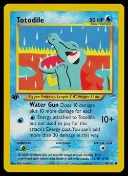 Pokemon Card - Totodile Neo Destiny 85/105 Common 1st Edition - Image 1