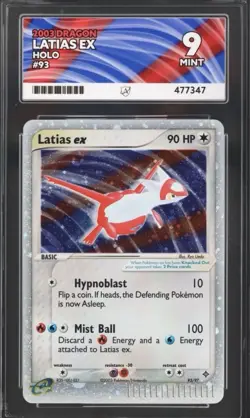 Pokemon Latias EX Dragon TCG Holo Card 93/97 Holo EX Dragon ACE 9 Not PSA - Image 1