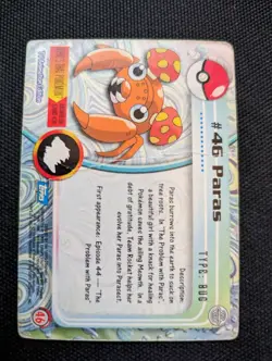 Paras Topps #46 Pokemon Card - HP - Image 3