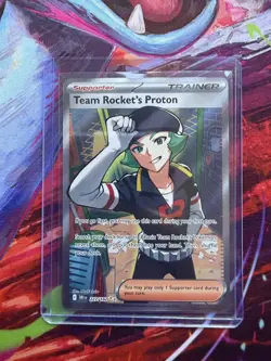 Team Rocket's Proton Trainer Supporter Holo Pokemon Card - Image 1