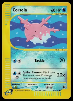 Pokemon Card - Corsola Expedition 102/165 Common Reverse Holo - Image 1