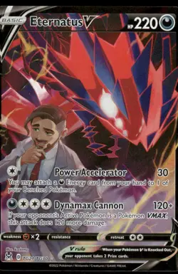 Pokemon Cards Eternatus V TG21/TG30 Lost Origin Trainer Gallery Holo Rare V NM - Image 1