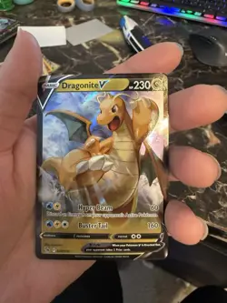 Pokemon Dragonite V 049/078 Pokemon GO Ultra Rare (Full Art) Holo Card NM - Image 1