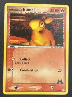 Team Magma's Numel 64/95 EX Team Magma vs Team Aqua Pokemon English Card (MP) - Image 1