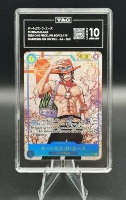 Portgas D. Ace OP13-119 SEC Alt Art Japanese One Piece Card 2025 🔥 TAG 10 - Image 1