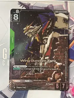 Wing Gundam Zero GD01-024 LR+ Alt Art GUNDAM TCG CARD ENGLISH NEWTYPE RISING - Image 1