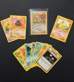 Lot Of 11 Pokemon Cards Kabutops Holo + 9 1st Edition Fossil Cards & Charmander - Image 3
