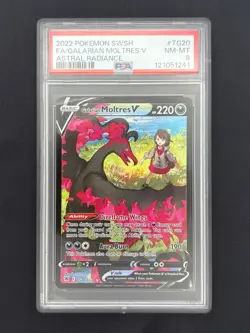 Galarian Moltres V TG20/TG30 - Astral Radiance - Graded PSA 8 NM-MT Pokemon Card - Image 1