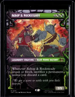 Bebop & Rocksteady (Borderless) - 204 - TMT - NM - MTG Magic the Gathering - Image 1