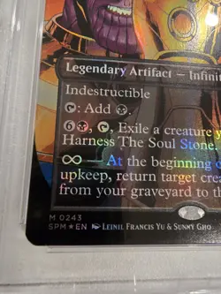 The Soul Stone (Borderless) 243 Marvel's Spider-Man Foil PSA 8 MTG - Image 3