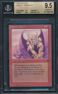 Legends Gravity Sphere BGS 9.5 Graded Magic MTG (1639) - Image 1