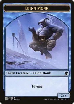 4000 Djinn Monk Token - Dragons of Tarkir (DTK) - Magic the Gathering - MTG FTG - Image 2