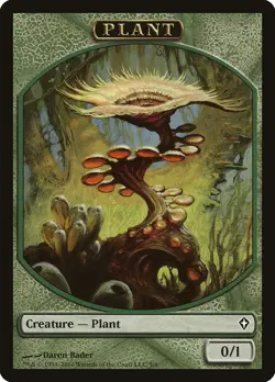 MTG Magic the Gathering Token - Plant (5/151) Worldwake MP - Image 1