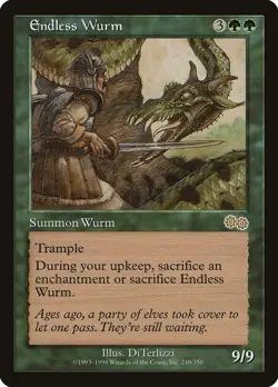 MTG Magic the Gathering Endless Wurm (249/356) Urza's Saga MP - Image 1