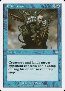 MTG Magic the Gathering Exhaustion (36/173) Starter 1999 HP - Image 1
