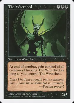 MTG Magic the Gathering The Wretched (197/460) Fifth Edition MP - Image 1