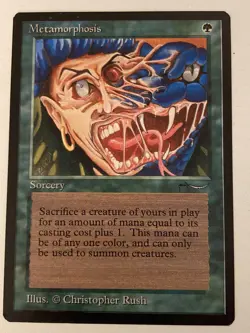 Magic the Gathering MTG Arabian Nights Metamorphosis MP (Beta Bob) - Image 1