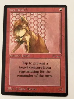 Magic the Gathering MTG Arabian Nights Hurr Jackal MP (Beta Bob) - Image 1
