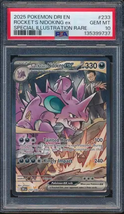 2025 Pokemon Destined Rivals 233 Rocket's Nidoking ex SIR PSA 10 - 135399737 - Image 1